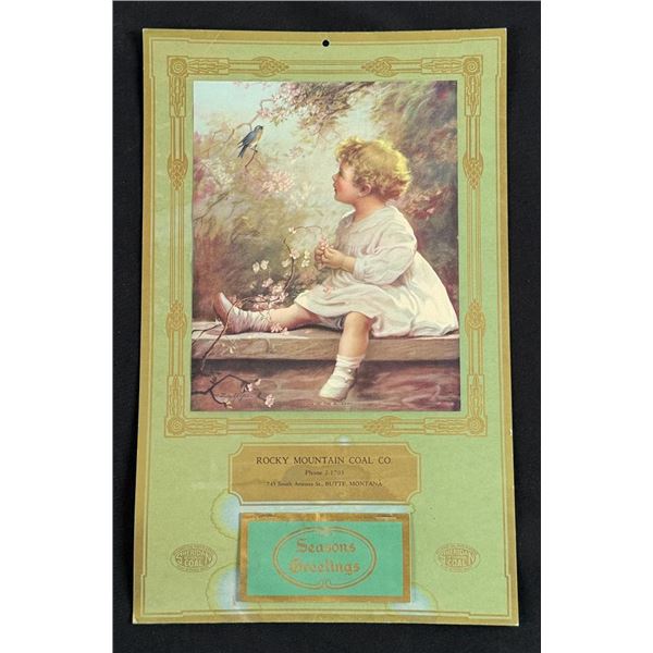 1931 Butte Montana Rocky Mountain Coal Calendar