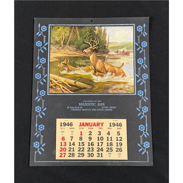 1946 Butte Montana Majestic Bar Calendar