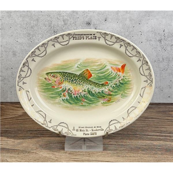 Fred's Place Meaderville Montana Advertising Plate