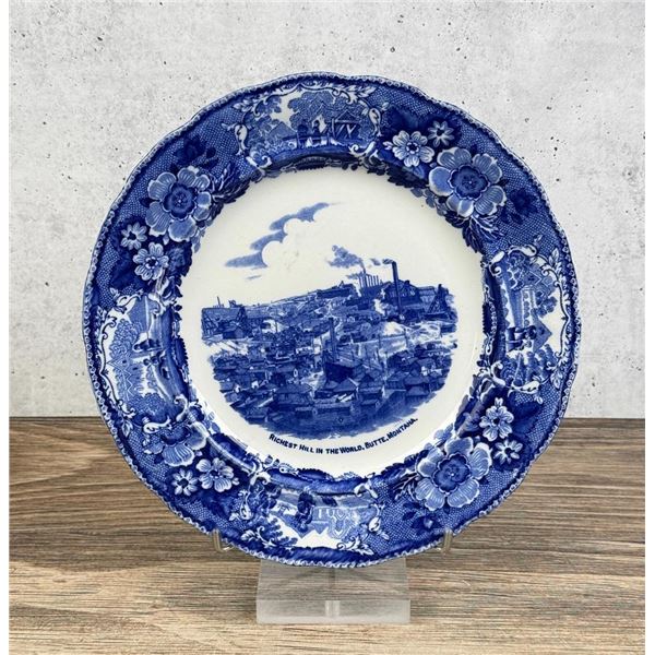Butte Montana Richest Hill Flow Blue Plate