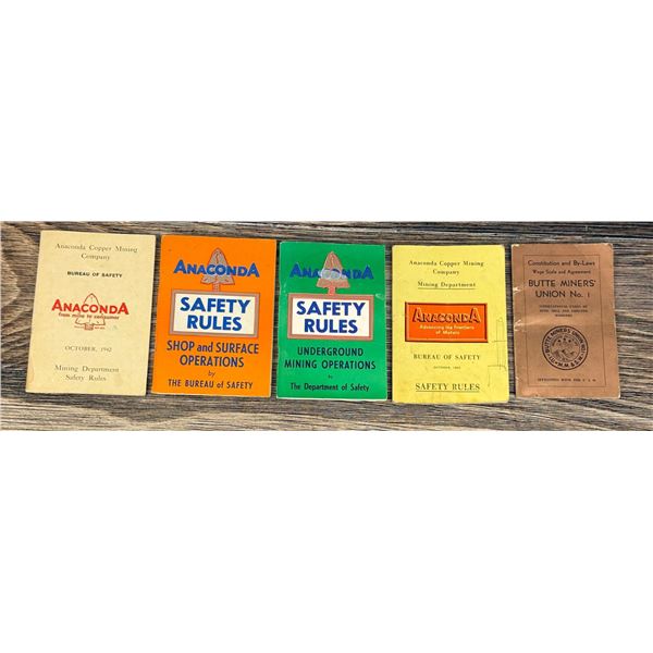 Anaconda Montana Copper Company Safety Books