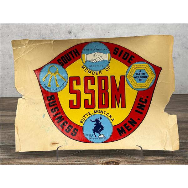 Butte Montana South Side Business Men Decal
