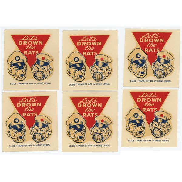 WW2 Lets Drown the Rats Enemy Urinal Decals