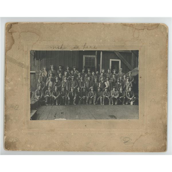 Butte Montana Mine Miners Cabinet Photo