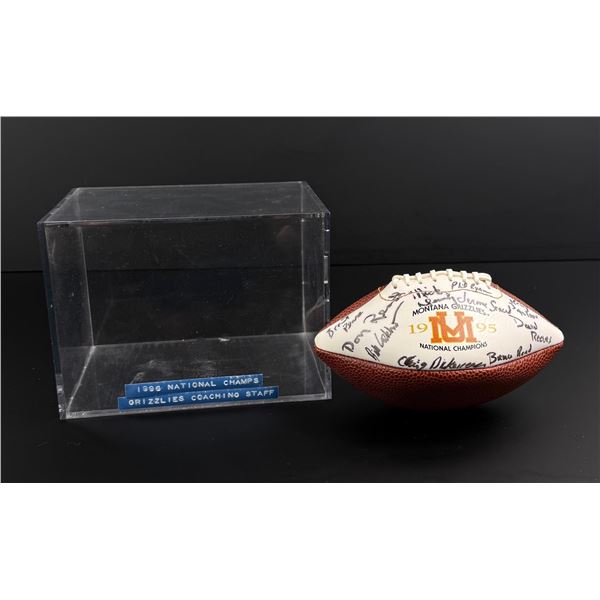 1996 Montana Grizzlies Coaches Signed Football