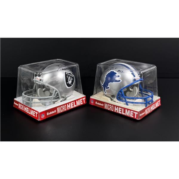 Errol Mann Signed Autographed NFL Mini Helmets