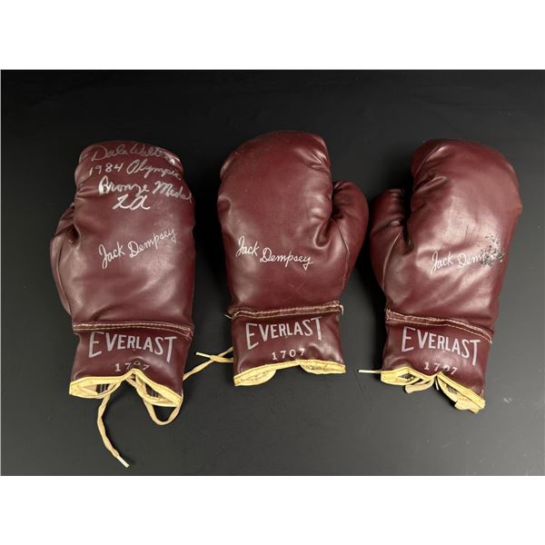 Jack Dempsey Signed Autographed Boxing Gloves