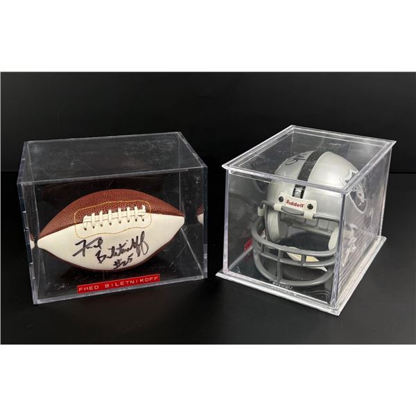 Fred Biletnikoff Signed Mini Football Helmet