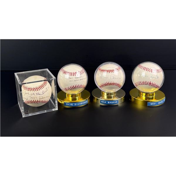 Group of Notable Montanan Signed Baseballs