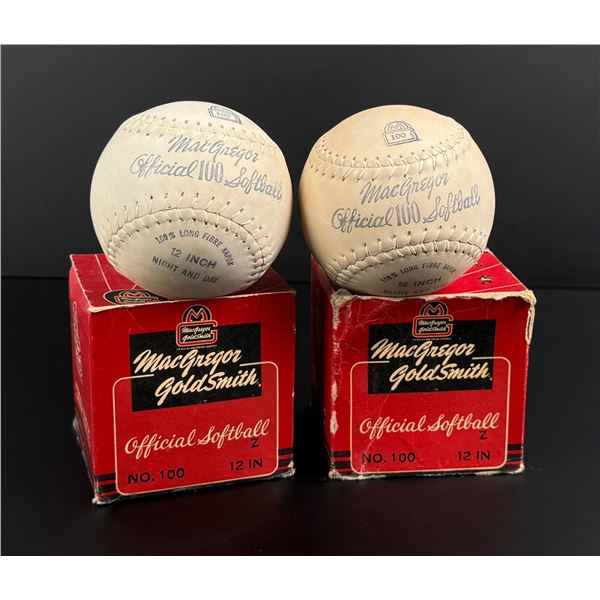 Pair of MacGregor Goldsmith 100 Softballs