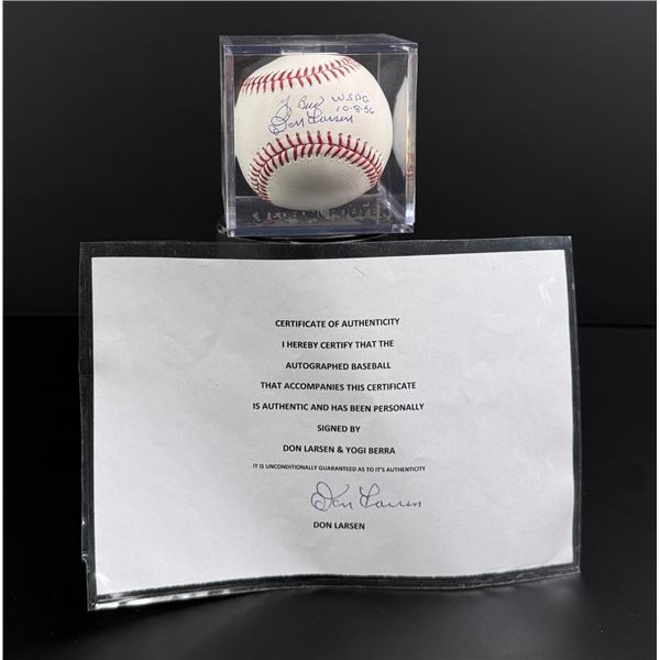 Don Larsen & Yogi Berra Signed Baseball