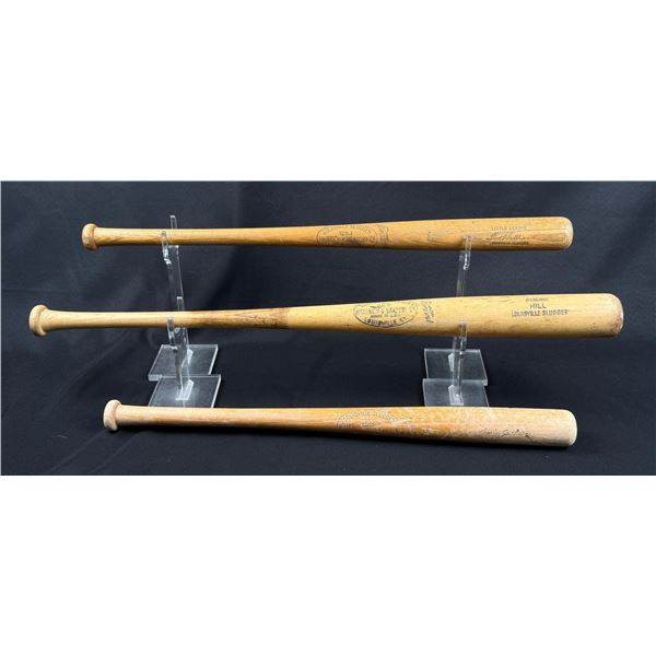 Group of Louisville Slugger Baseball Bats