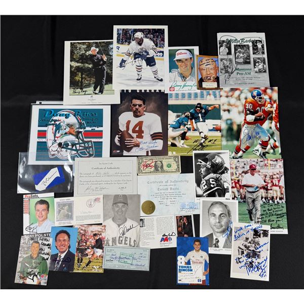 Large Lot of Sports Autographs Signatures