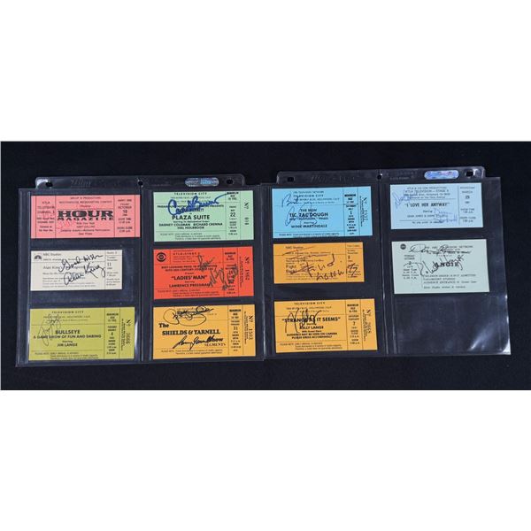 Group of Television Studio Tickets and Signatures