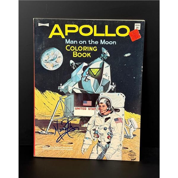 Neil Armstrong Signed Apollo Coloring Book