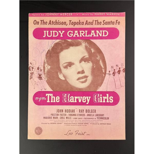 Judy Garland Signed Autographed Sheet Music Cover