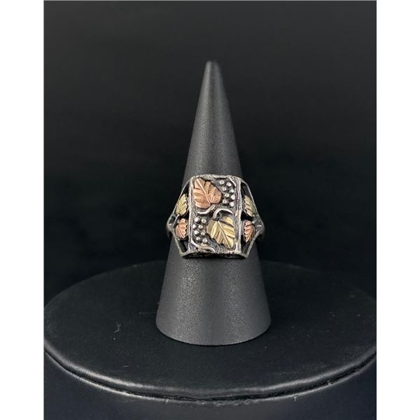 Sterling Silver Black Hills Gold Ring