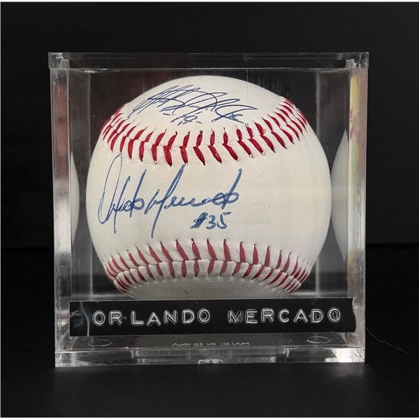 Orlando Mercado Signed Autographed Baseball