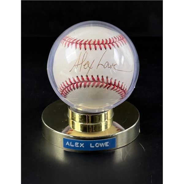 Climber Alex Lowe Signed Autographed Baseball