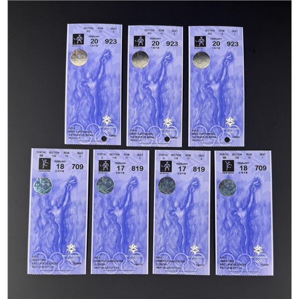 Group of 2002 Salt Lake Olympics Ticket Stubs