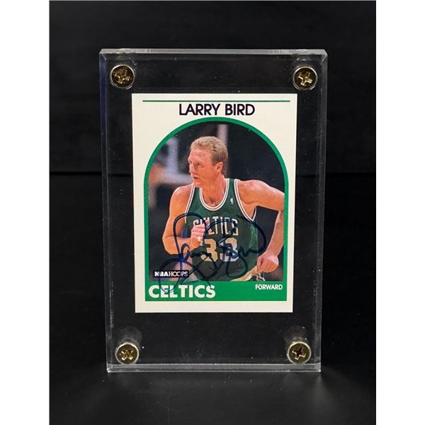 Larry Bird Signed Autographed Basketball Card