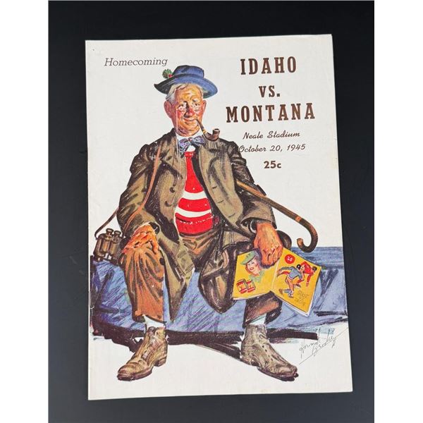 1945 Idaho Vs Montana Football Program