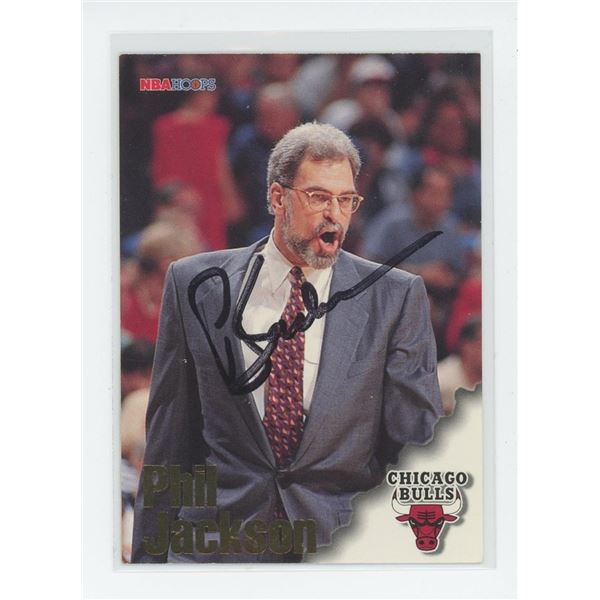 Phil Jackson Signed #252 NBA Hoops Card