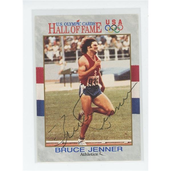 Bruce Jenner Signed Olympic Hall of Fame Card