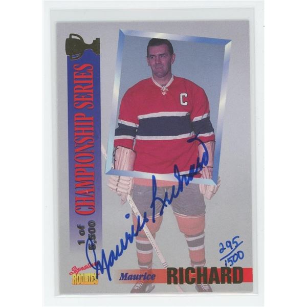 Maurice Richard Signed Championship Series Card