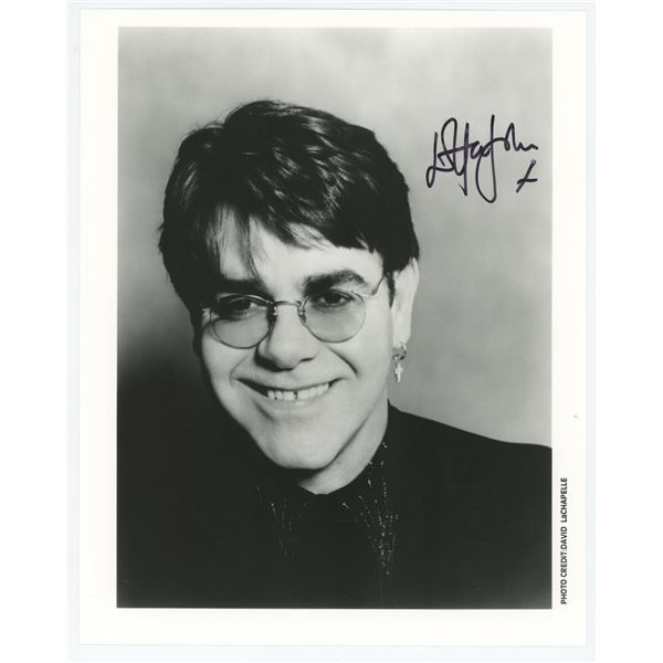 Elton John Signed Press Photo