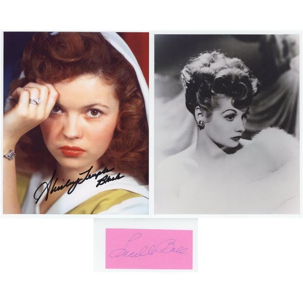Shirley Temple Lucile Ball Signed Photos