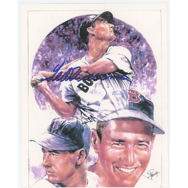 Ted Williams Baseball Player Signed Print