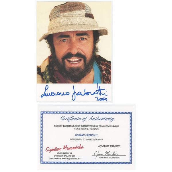 Luciano Pavarotti Signed Photo