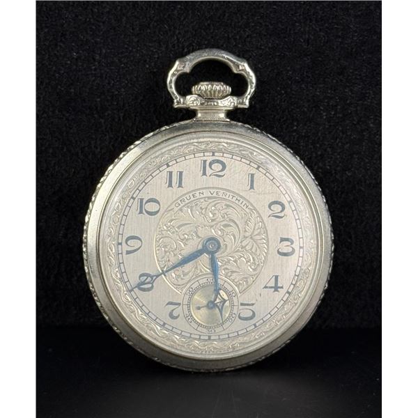 14k Gold Filled Gruen Veri-Thin Pocket Watch