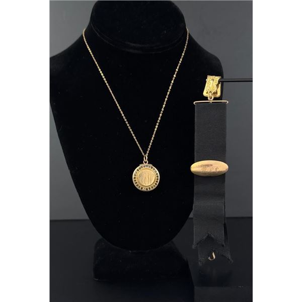 Gold Filled Victorian Locket and Mourning Fob