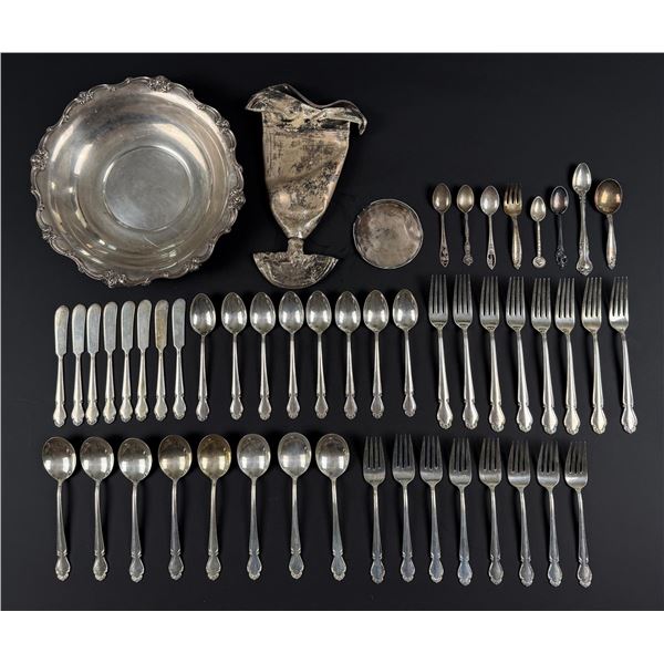 Large Collection of Sterling Silver Flatware
