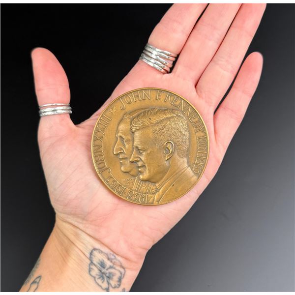 Medallic Art Co Bronze JFK Kennedy Table Medal