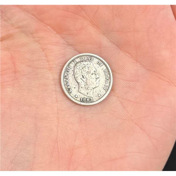 1883 Kalakaua King of Hawaii Silver Dime