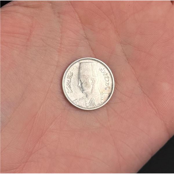 1939 Egyptian 10 Piastres Silver Coin