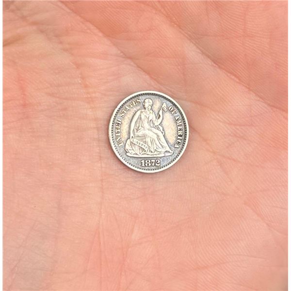 1872 S Seated Liberty Silver Half Dime