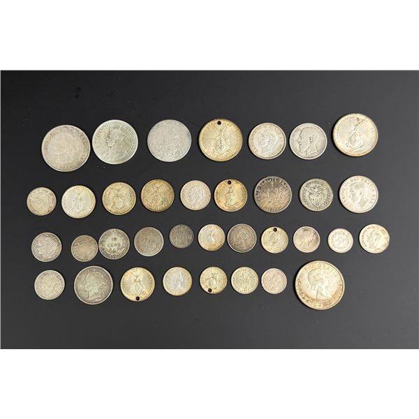 Collection of Silver Coins from Around the World