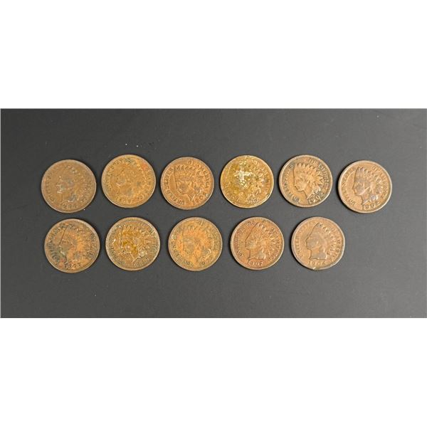 Collection of 11 Indian Head Pennies