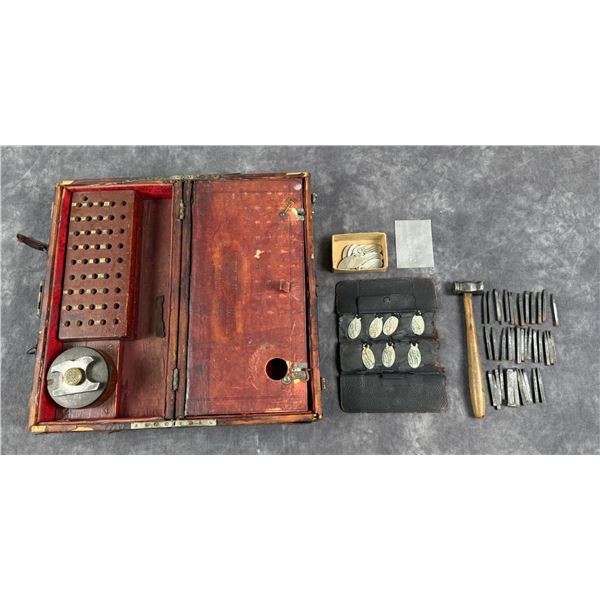 Antique Dog Tag ID Tag Stamping Kit