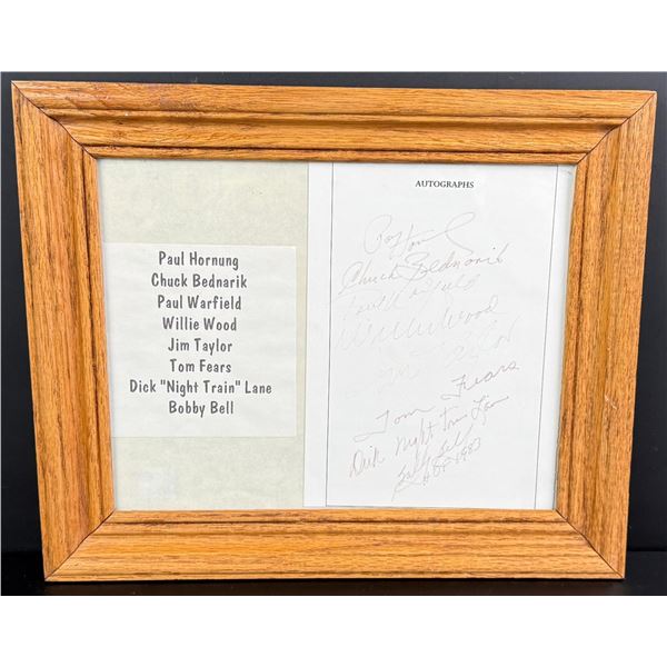 NFL Football Hall of Famers Autograph Board