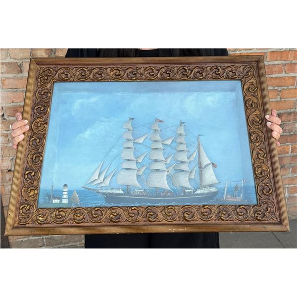 Victorian Clipper Ship Shadowbox Diorama