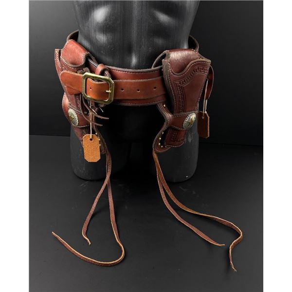Jerry Stewart Leather Gunbelt and Double Holster