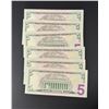 Image 2 : $30 Face Value Sequential $5 Bank Notes