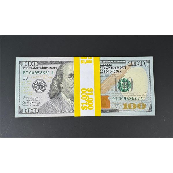 $1000 Face Value Sequential $100 Bank Notes
