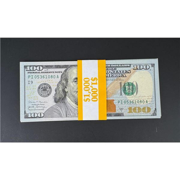 $1000 Face Value Sequential $100 Bank Notes