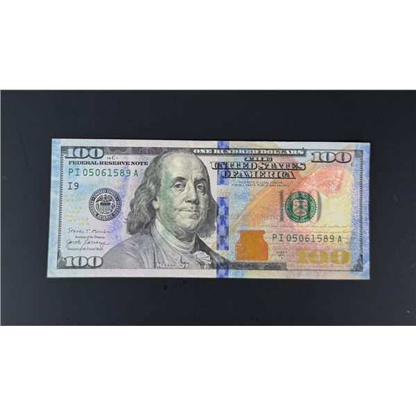 $100 Bank Note Ink Error Bill